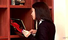 Lesbian teens ram monster dildos after class