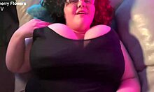 plump curly bbw with huge natural tits rides missionary in intimate pov