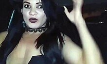 Halloween latina flashes clit on streets