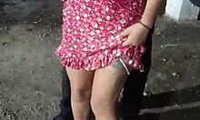 mexicana spots wazaaa on halloween and drops to her knees for horny oral