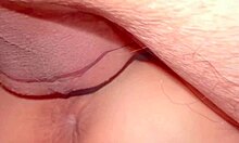 Amateur asian milf's wet pink pussy close-up 232 days post-virginity loss gets licked deep