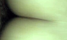 a hung young 18+ black college stud bends over shaved latina big ass for close-up bbc creampie doggystyle