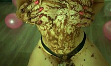 Perfect Ass Cheerleader Crushes Cake in Lingerie with Small Tits