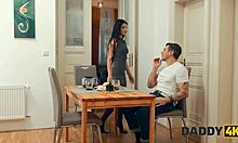 Daddy4K: Her craving for old cocks has this Czech beauty cheating next room stockings shaved pussy perfect body.