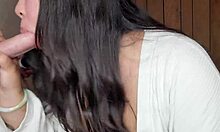 Japanese Lingerie Slut Deepthroats Interracial Cumshot on Big Natural Tits