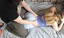 he massages her tight pussy then slides cock deep inside step bro step sis style