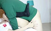 น้องนิว sucks cock then gets pussy eaten raw