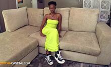 african babe spreads legs wide for big dick in raw casting