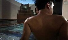 I couldn't resist banging my buddy's mature wife in that pool