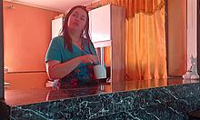 ever wonder how this cheating housewife takes neighbor's cock deep in her kitchen?