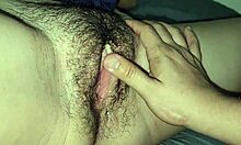close-up on my cuñadita's hairy juicy pussy getting first time creampie