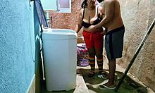 stepdad fucks horny stepdaughter in backyard twice cumming in mouth