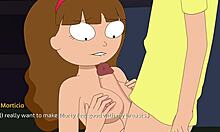 rick and morty titfuck adventure morticia squeezes tight melons around shaft