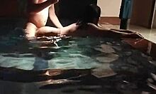 I couldn't resist banging my buddy's mature wife in that pool