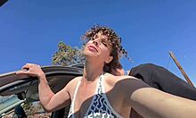 BEST hardcore anal creampie ever in public snow with big ass milf glasses