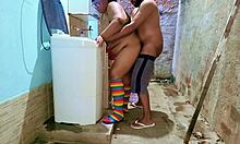 stepdad fucks horny stepdaughter in backyard twice cumming in mouth