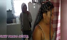 fat brazilian latina rides monster cock after party at friend's house