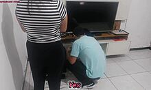 housewife shows tech her new lingerie mad hubby ignores it fuck me