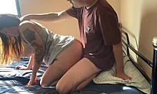 uhh my college classmate came over for homework but we ended up fucking doggystyle bent over