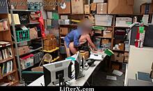 Shane Blair Caught Shoplifting Punished with Bent Over Doggystyle in Lp Office