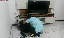 housewife shows tech her new lingerie mad hubby ignores it fuck me