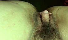 her hairy pussy clenches tight as clit swells huge during rough fuck