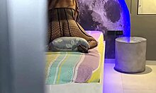 Horny busty stepmom caught humping pillow wildly till she orgasms hard