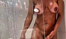 neighbor drops by while she's showering leading to hardcore anal