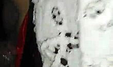 ex girlfriend looks so hot in stockings sucking monster cock 😏