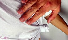 Hey stepsis, can I jerk off and cum all over your hairy pussy lips and panties?