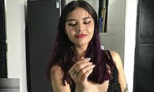 horny latina stepsister gets turned on by stepbrother's massage leading to hardcore doggystyle creampie in her tight pussy