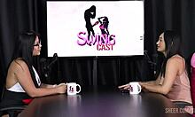 conversational check out this hot compilado of edna samara swinging with tifany rocha in sheer red lingerie