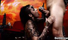 hell satan diabolical goth punk orgy with big tits teens deepthroating monster cocks in bisexual gangbang lickfest