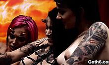 hell satan diabolical goth punk orgy with big tits teens deepthroating monster cocks in bisexual gangbang lickfest