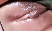 Mommy housewife squirts hard masturbating with huge dildo on bed