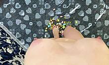 massive brunette milf smothers and crushes gummy bears flat under her giant ass