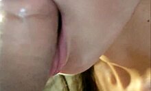 Amateur Teen Sucks Cock Deep in Super Closeup Oral Action