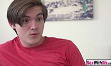 Blonde teen stepsis and bestie play brides to seduce and fuck stepbro hard