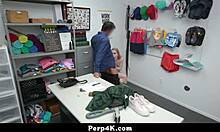 hey, emma starletto got HANDCUFFED and fucked hard by the security guard!