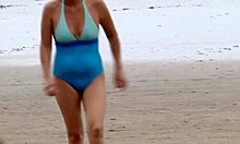 Beach Stepmom Fucked Deep by Friend Cums Inside Then Masturbates