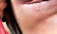 Mommy housewife squirts hard masturbating with huge dildo on bed