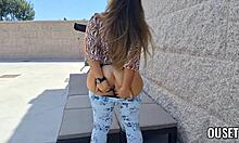 Curvy Latina's Massive Ass Gets Outdoor Pounding by Monster Cock in Skirt Lift?