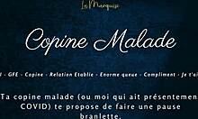 french gf whispers joi while pretending to be sick