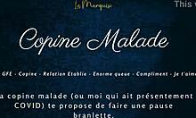 french gf whispers joi while pretending to be sick