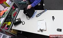 Innocent shy office girl deepthroats cop cock then gets fucked hard