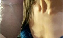 Amateur Teen Sucks Cock Deep in Super Closeup Oral Action