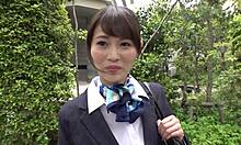 skinny japanese big ass babe serves passenger-style hospitality in hardcore homemade cumshot