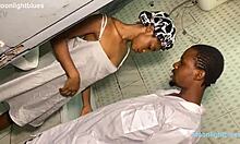 skinny beauty spots plumber's monster cock and dives into one wild bathroom bang