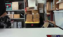 petite latina shoplifter's tiny tits bounce as security santa pounds her skinny frame