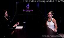 whoa, barbara sol's hottest foreplay teases with bia hot on podcast explode part 1 sheer red!